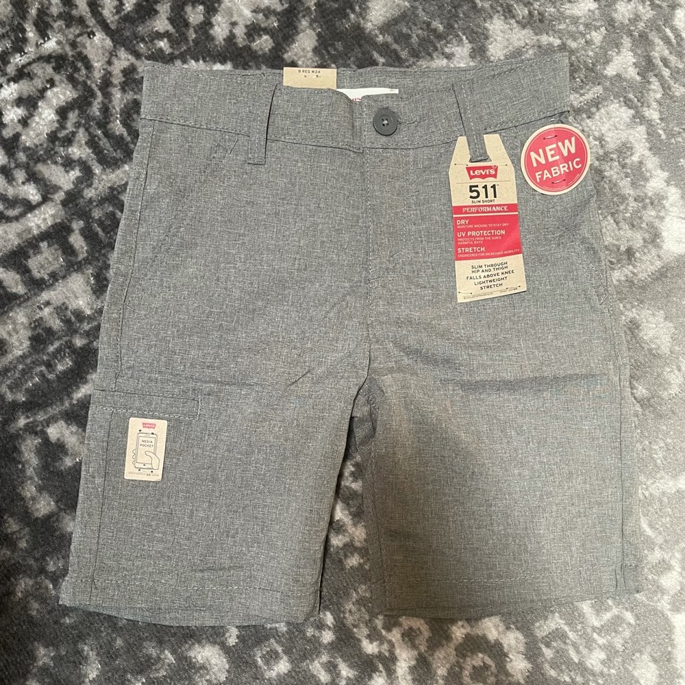 Levi’s boys 511 Performance Slim Shorts size 8 NWT